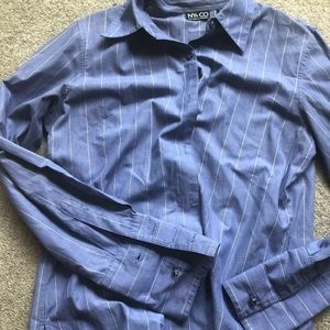 New York And Co Medium Dress Shirt Button Down